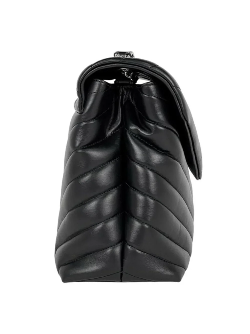 Saint Laurent Paris Lou Shoulder Bag Leather Black - Picture 4 of 12